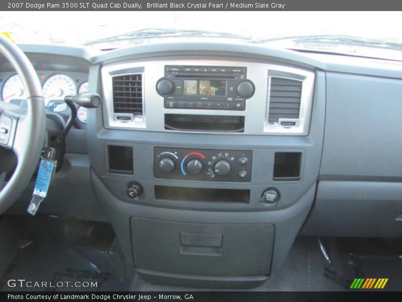 Brilliant Black Crystal Pearl / Medium Slate Gray 2007 Dodge Ram 3500 SLT Quad Cab Dually