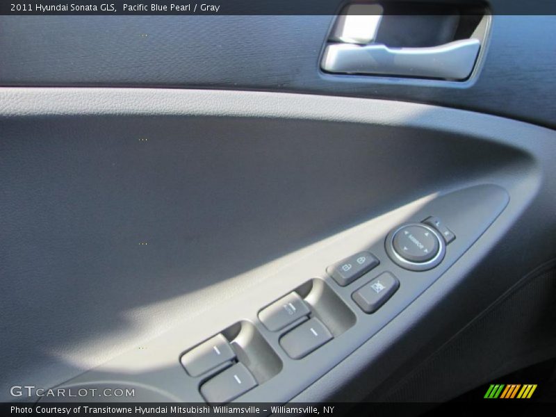 Pacific Blue Pearl / Gray 2011 Hyundai Sonata GLS