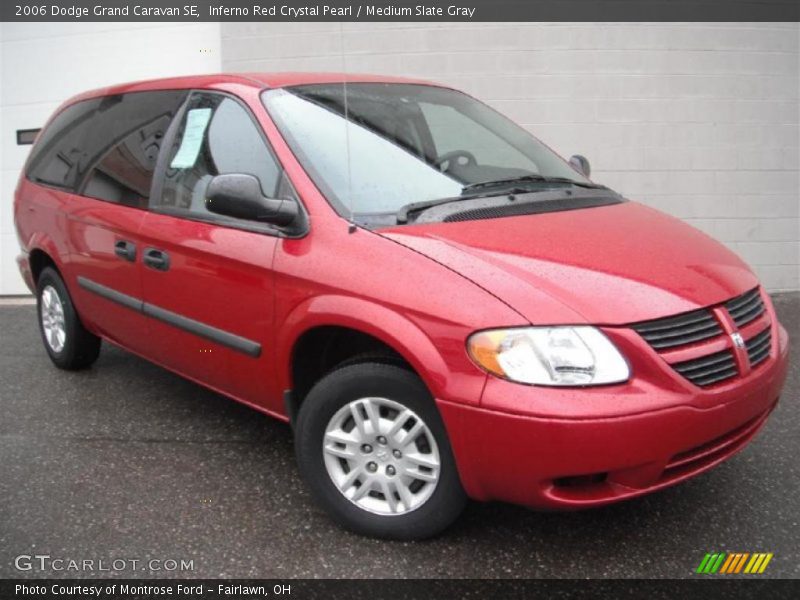 Inferno Red Crystal Pearl / Medium Slate Gray 2006 Dodge Grand Caravan SE