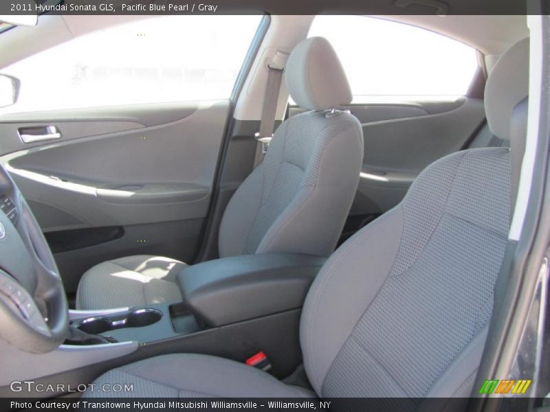 Pacific Blue Pearl / Gray 2011 Hyundai Sonata GLS