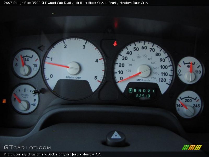 Brilliant Black Crystal Pearl / Medium Slate Gray 2007 Dodge Ram 3500 SLT Quad Cab Dually
