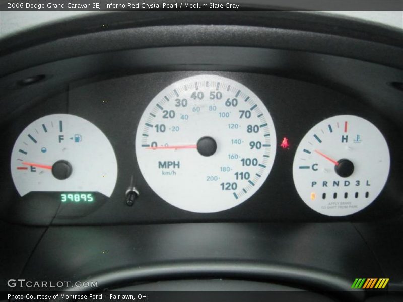 Inferno Red Crystal Pearl / Medium Slate Gray 2006 Dodge Grand Caravan SE