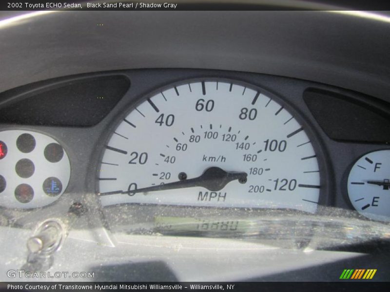 Black Sand Pearl / Shadow Gray 2002 Toyota ECHO Sedan