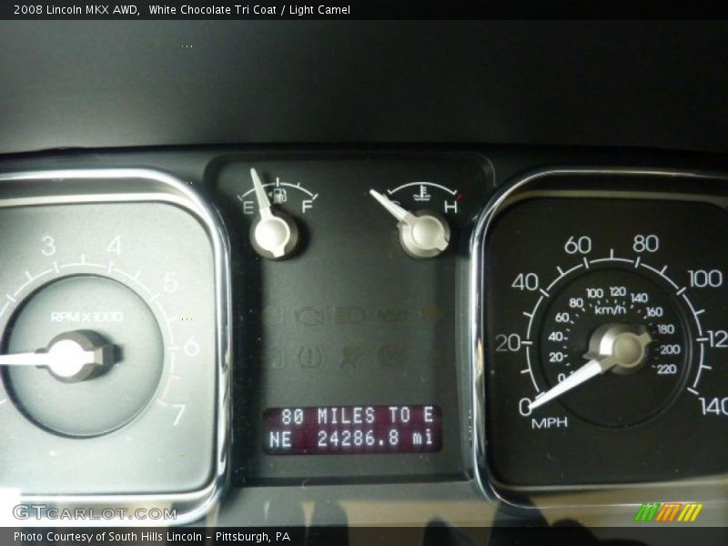 White Chocolate Tri Coat / Light Camel 2008 Lincoln MKX AWD
