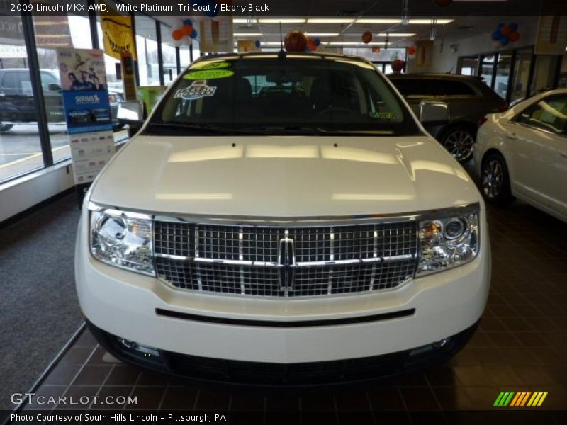 White Platinum Tri Coat / Ebony Black 2009 Lincoln MKX AWD
