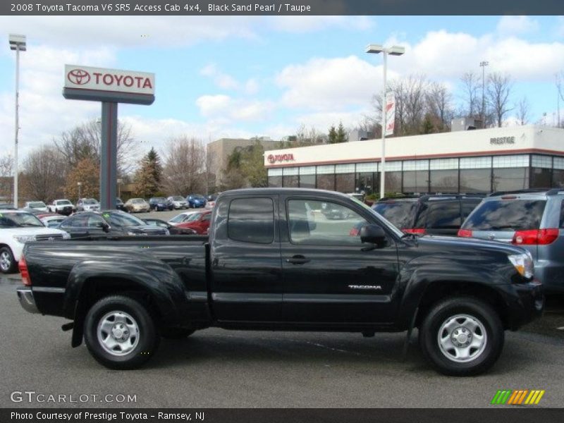 Black Sand Pearl / Taupe 2008 Toyota Tacoma V6 SR5 Access Cab 4x4