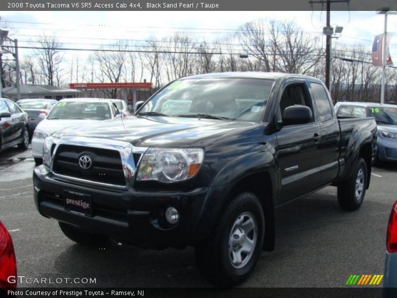 Black Sand Pearl / Taupe 2008 Toyota Tacoma V6 SR5 Access Cab 4x4