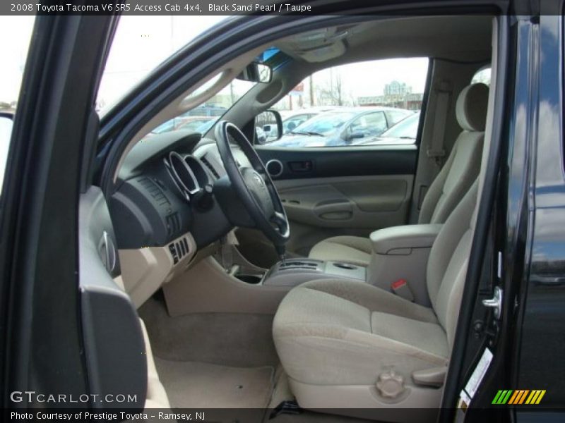 Black Sand Pearl / Taupe 2008 Toyota Tacoma V6 SR5 Access Cab 4x4