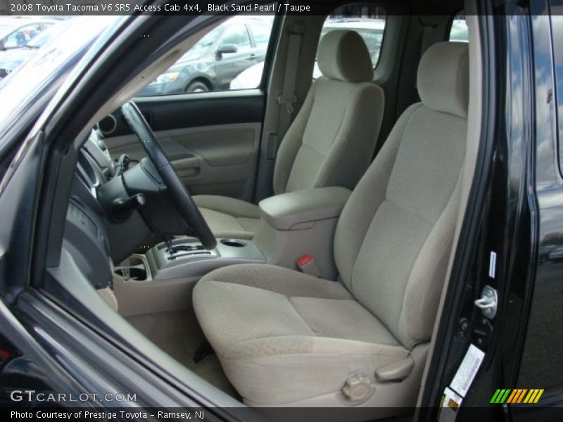 Black Sand Pearl / Taupe 2008 Toyota Tacoma V6 SR5 Access Cab 4x4