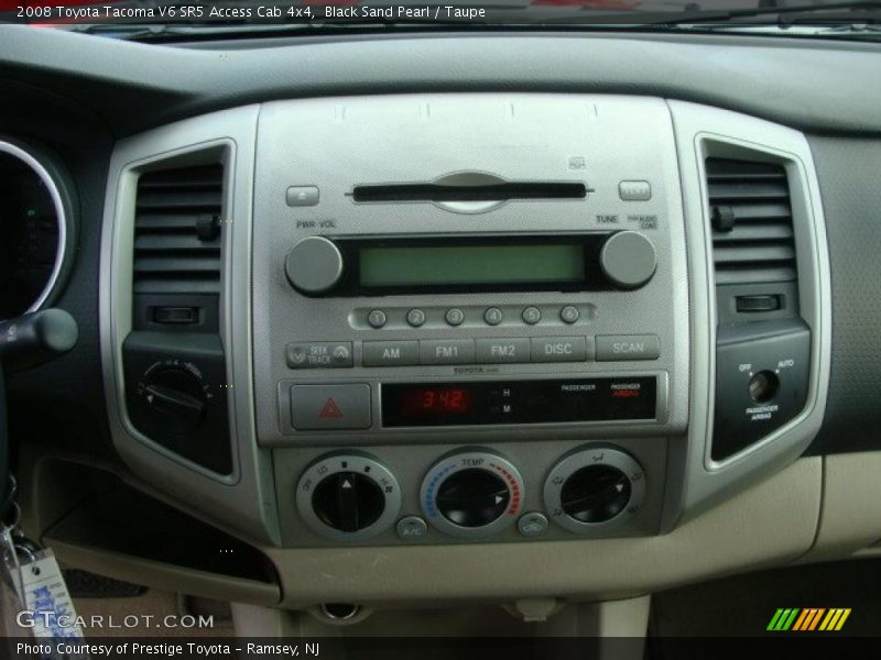 Black Sand Pearl / Taupe 2008 Toyota Tacoma V6 SR5 Access Cab 4x4