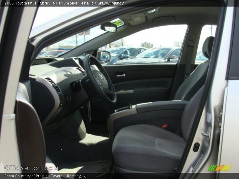 Millenium Silver Metallic / Gray/Burgundy 2005 Toyota Prius Hybrid