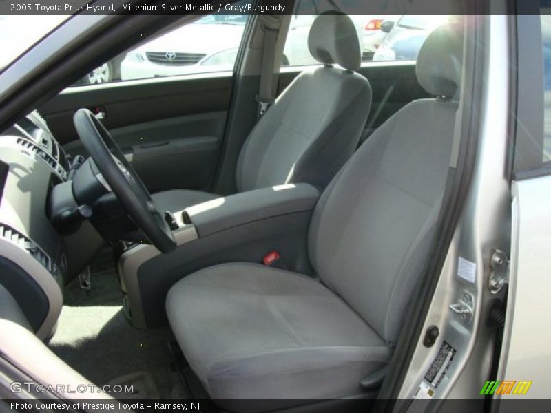 Millenium Silver Metallic / Gray/Burgundy 2005 Toyota Prius Hybrid