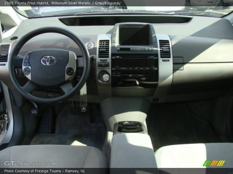Millenium Silver Metallic / Gray/Burgundy 2005 Toyota Prius Hybrid
