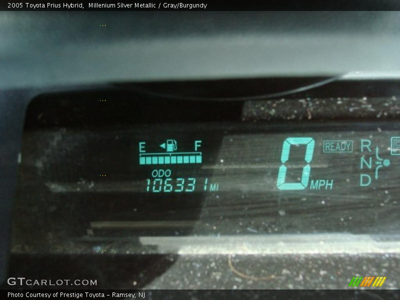 Millenium Silver Metallic / Gray/Burgundy 2005 Toyota Prius Hybrid