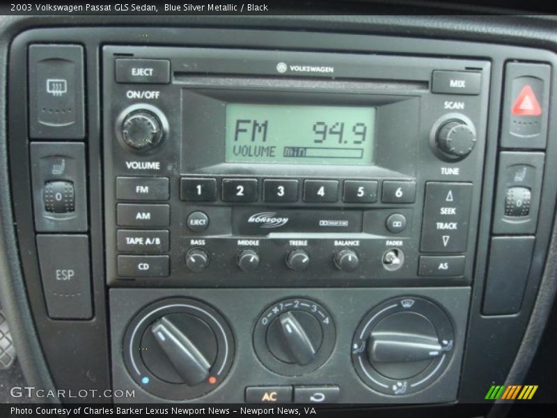 Blue Silver Metallic / Black 2003 Volkswagen Passat GLS Sedan