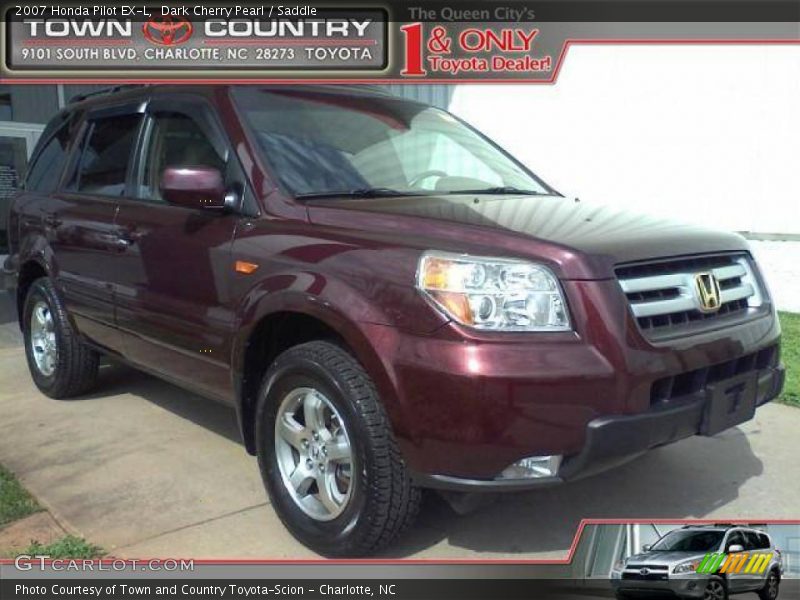 Dark Cherry Pearl / Saddle 2007 Honda Pilot EX-L