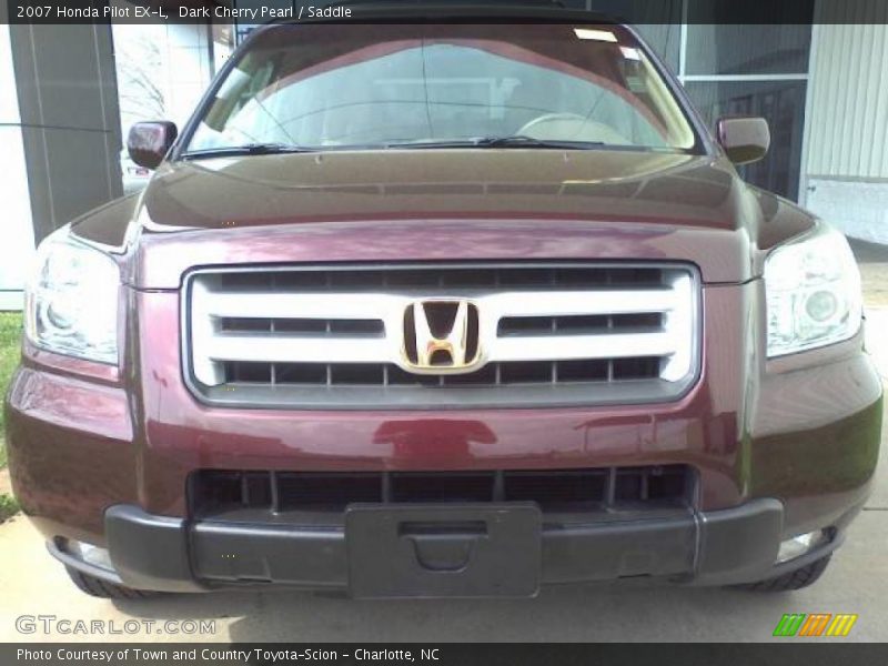 Dark Cherry Pearl / Saddle 2007 Honda Pilot EX-L