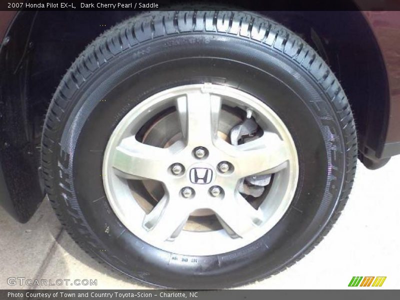 Dark Cherry Pearl / Saddle 2007 Honda Pilot EX-L