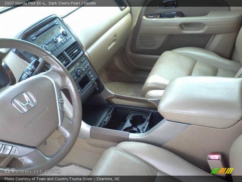 Dark Cherry Pearl / Saddle 2007 Honda Pilot EX-L