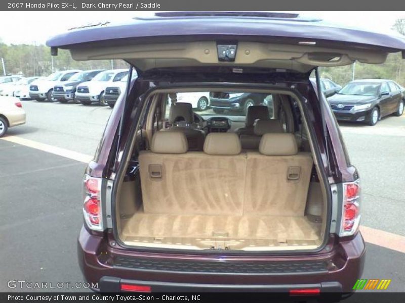 Dark Cherry Pearl / Saddle 2007 Honda Pilot EX-L