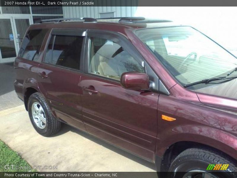 Dark Cherry Pearl / Saddle 2007 Honda Pilot EX-L