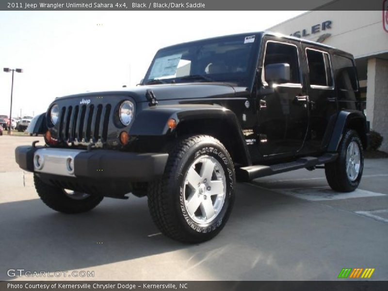 Black / Black/Dark Saddle 2011 Jeep Wrangler Unlimited Sahara 4x4