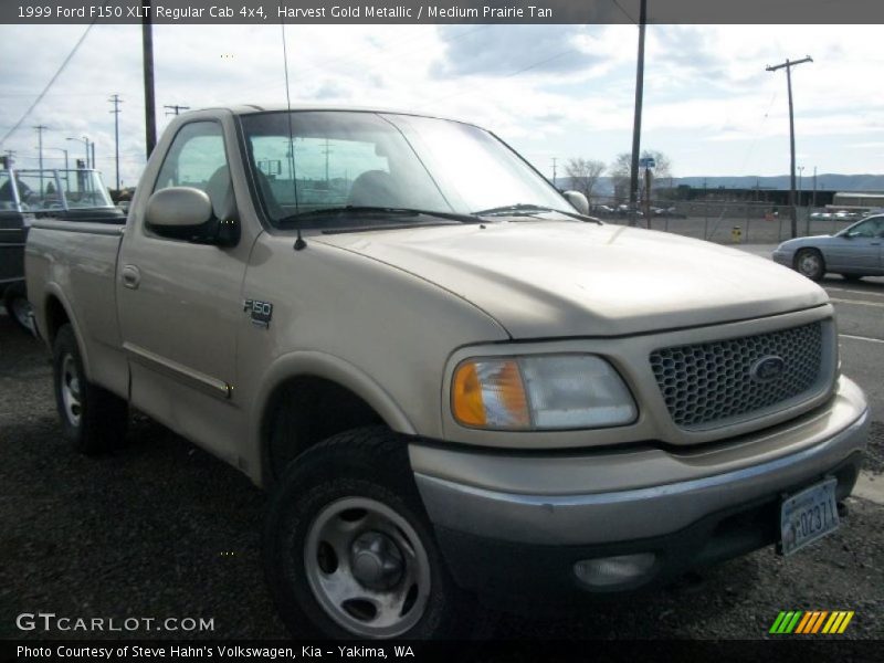 Harvest Gold Metallic / Medium Prairie Tan 1999 Ford F150 XLT Regular Cab 4x4