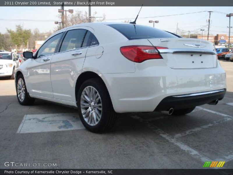 Stone White / Black/Light Frost Beige 2011 Chrysler 200 Limited