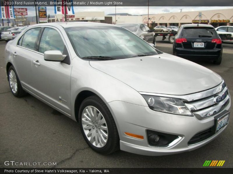 Brilliant Silver Metallic / Medium Light Stone 2010 Ford Fusion Hybrid