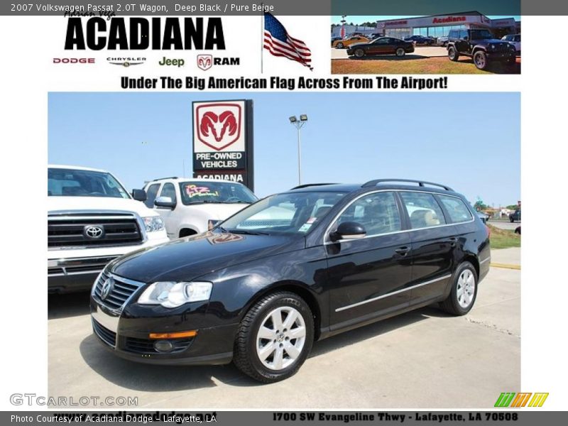 Deep Black / Pure Beige 2007 Volkswagen Passat 2.0T Wagon