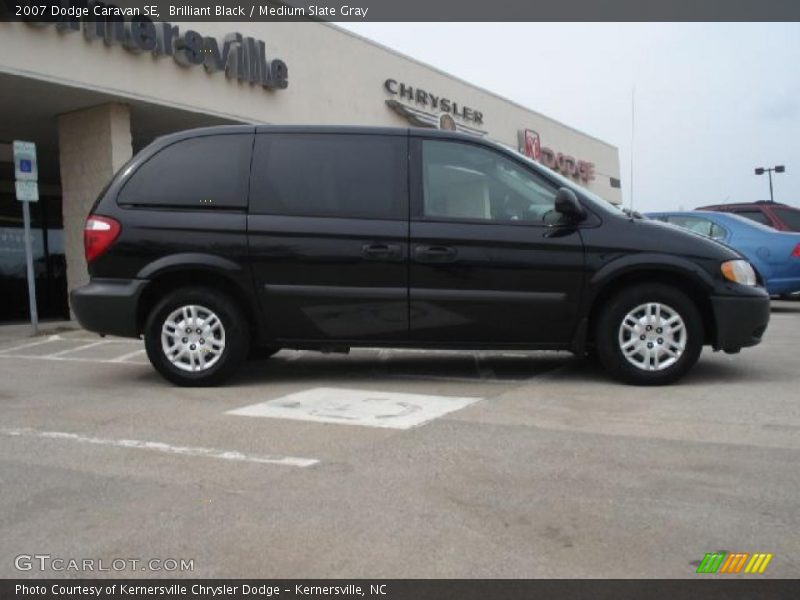 Brilliant Black / Medium Slate Gray 2007 Dodge Caravan SE