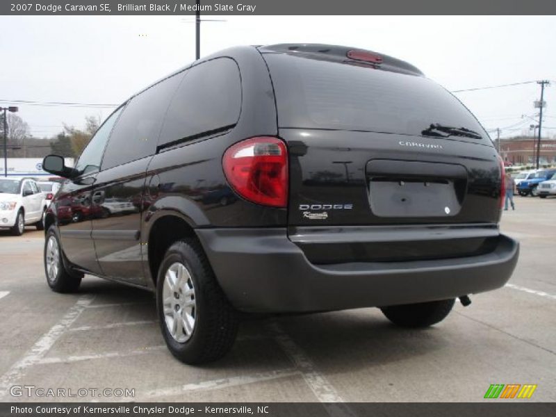Brilliant Black / Medium Slate Gray 2007 Dodge Caravan SE