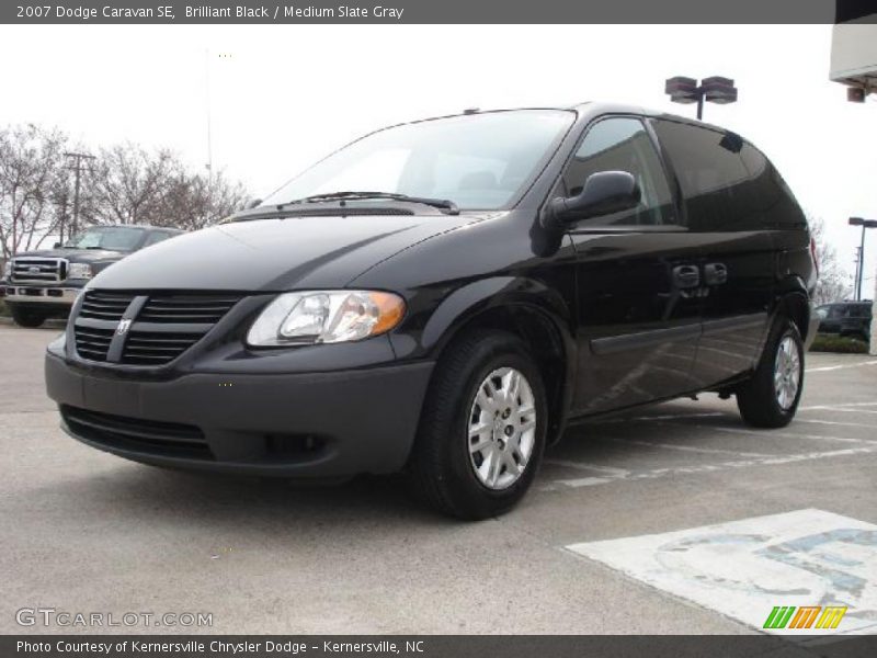 Brilliant Black / Medium Slate Gray 2007 Dodge Caravan SE