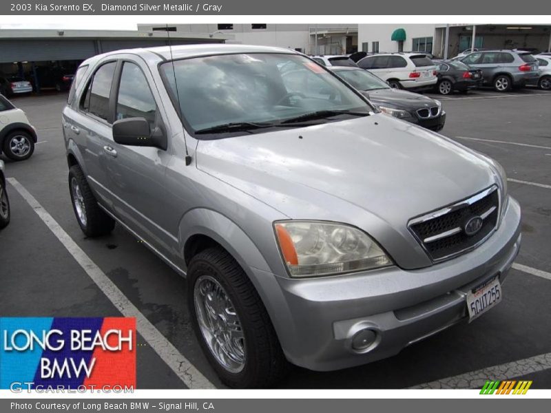Diamond Silver Metallic / Gray 2003 Kia Sorento EX