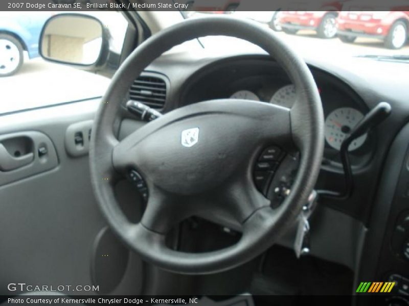 Brilliant Black / Medium Slate Gray 2007 Dodge Caravan SE