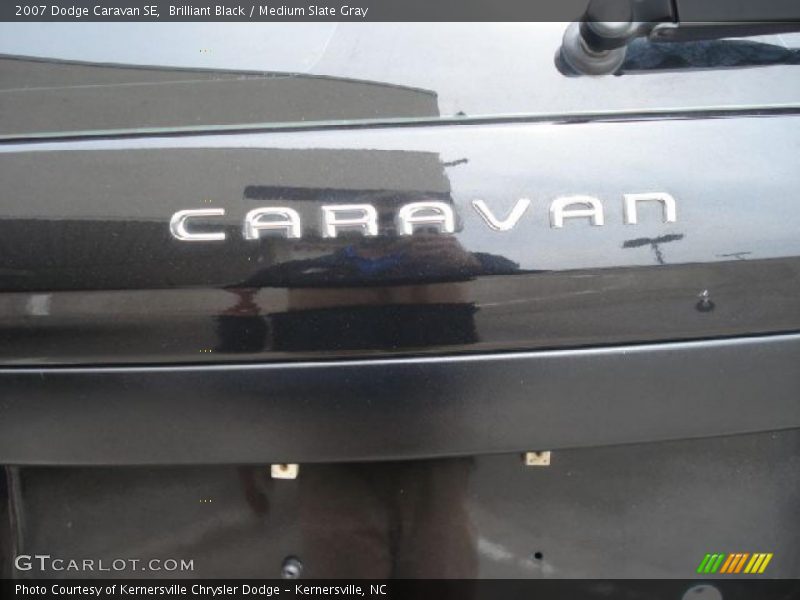 Brilliant Black / Medium Slate Gray 2007 Dodge Caravan SE