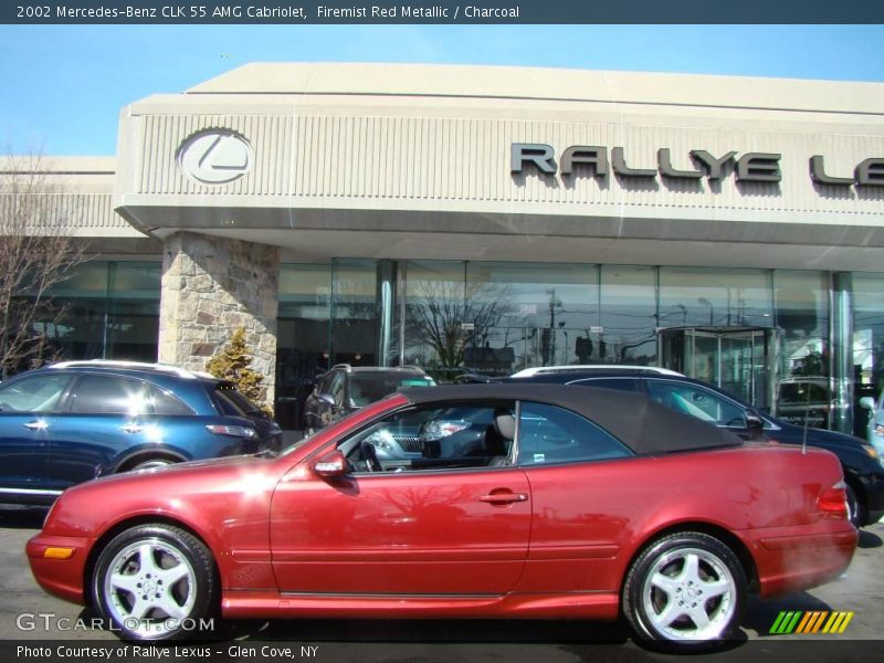 Firemist Red Metallic / Charcoal 2002 Mercedes-Benz CLK 55 AMG Cabriolet