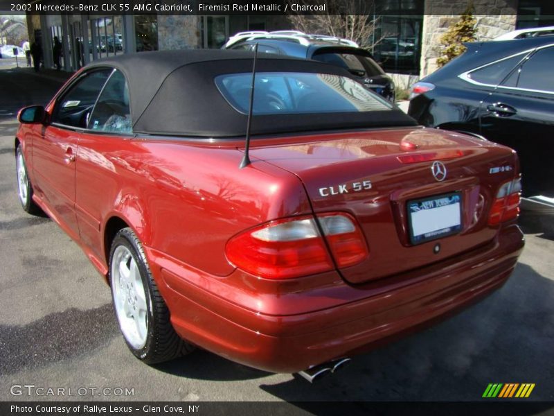 Firemist Red Metallic / Charcoal 2002 Mercedes-Benz CLK 55 AMG Cabriolet