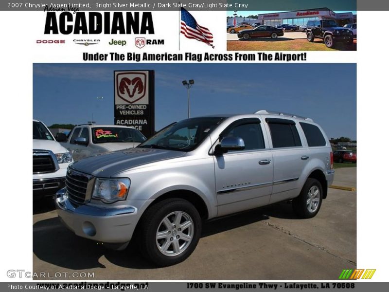 Bright Silver Metallic / Dark Slate Gray/Light Slate Gray 2007 Chrysler Aspen Limited