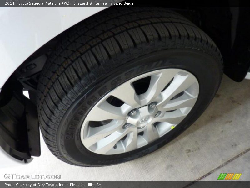 Blizzard White Pearl / Sand Beige 2011 Toyota Sequoia Platinum 4WD