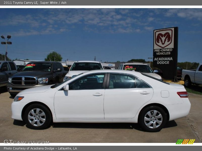 Super White / Ash 2011 Toyota Camry LE