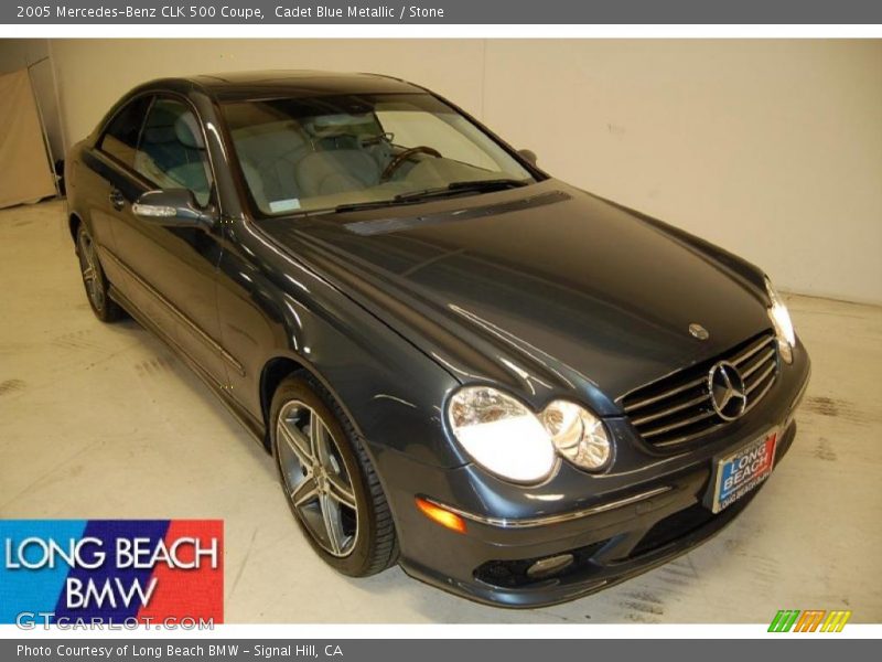 Cadet Blue Metallic / Stone 2005 Mercedes-Benz CLK 500 Coupe