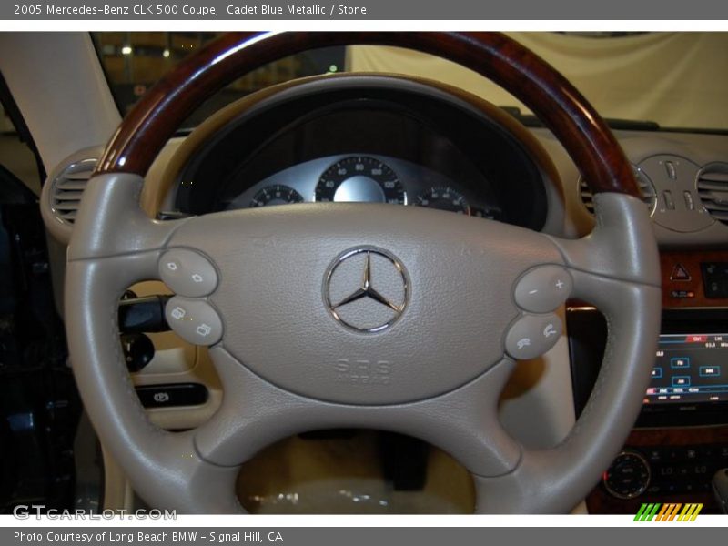 Cadet Blue Metallic / Stone 2005 Mercedes-Benz CLK 500 Coupe