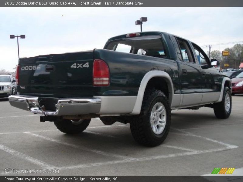 Forest Green Pearl / Dark Slate Gray 2001 Dodge Dakota SLT Quad Cab 4x4
