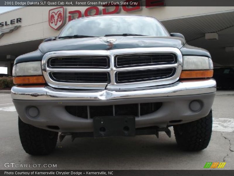 Forest Green Pearl / Dark Slate Gray 2001 Dodge Dakota SLT Quad Cab 4x4