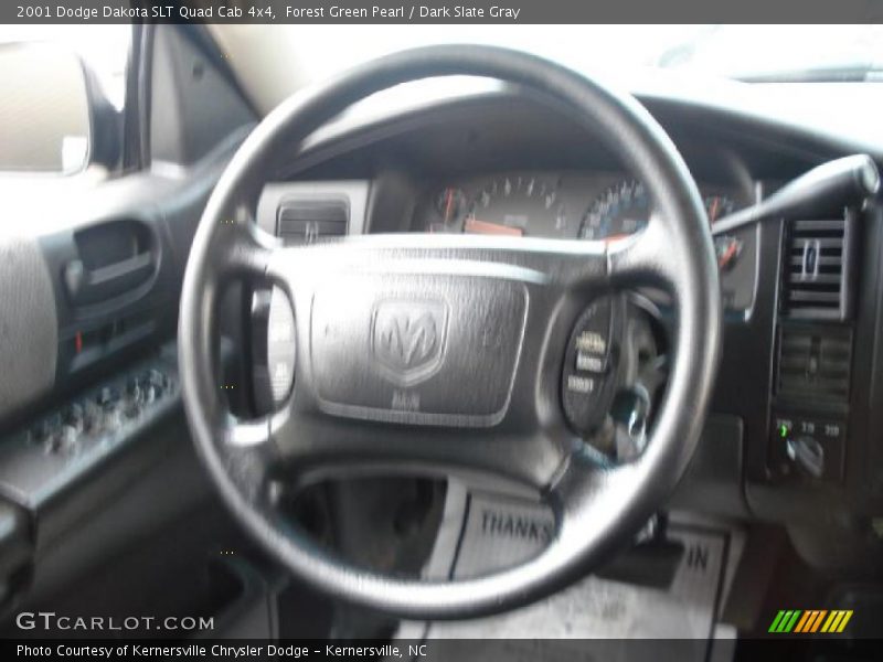 Forest Green Pearl / Dark Slate Gray 2001 Dodge Dakota SLT Quad Cab 4x4