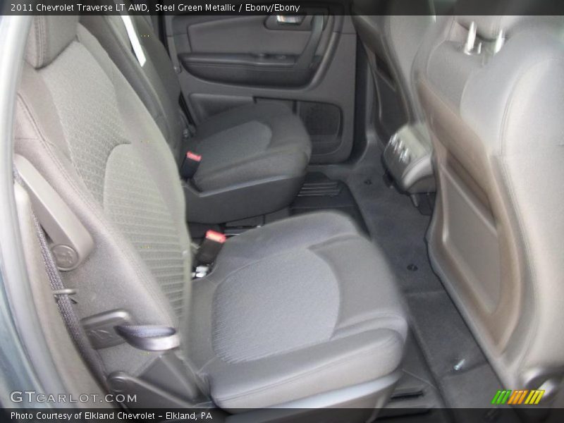 Steel Green Metallic / Ebony/Ebony 2011 Chevrolet Traverse LT AWD