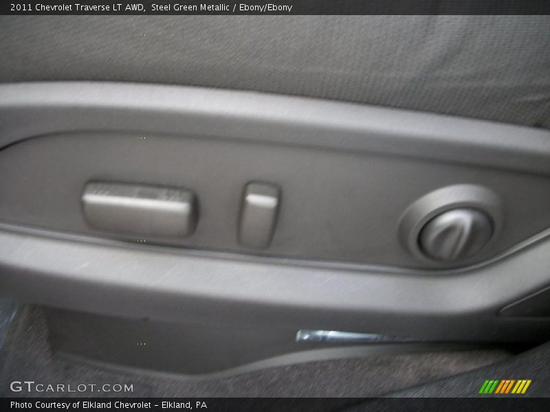 Steel Green Metallic / Ebony/Ebony 2011 Chevrolet Traverse LT AWD