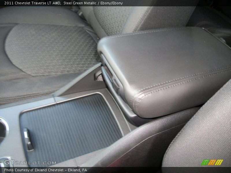 Steel Green Metallic / Ebony/Ebony 2011 Chevrolet Traverse LT AWD