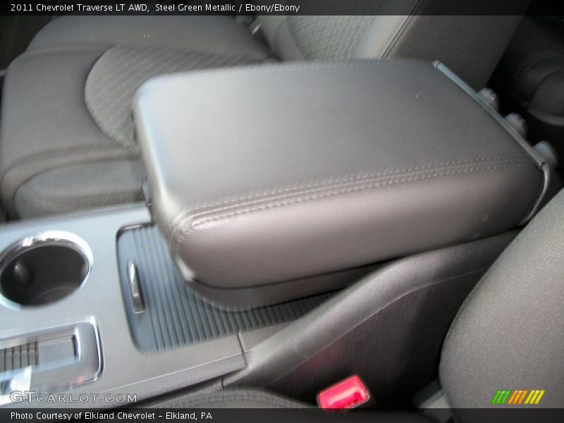 Steel Green Metallic / Ebony/Ebony 2011 Chevrolet Traverse LT AWD